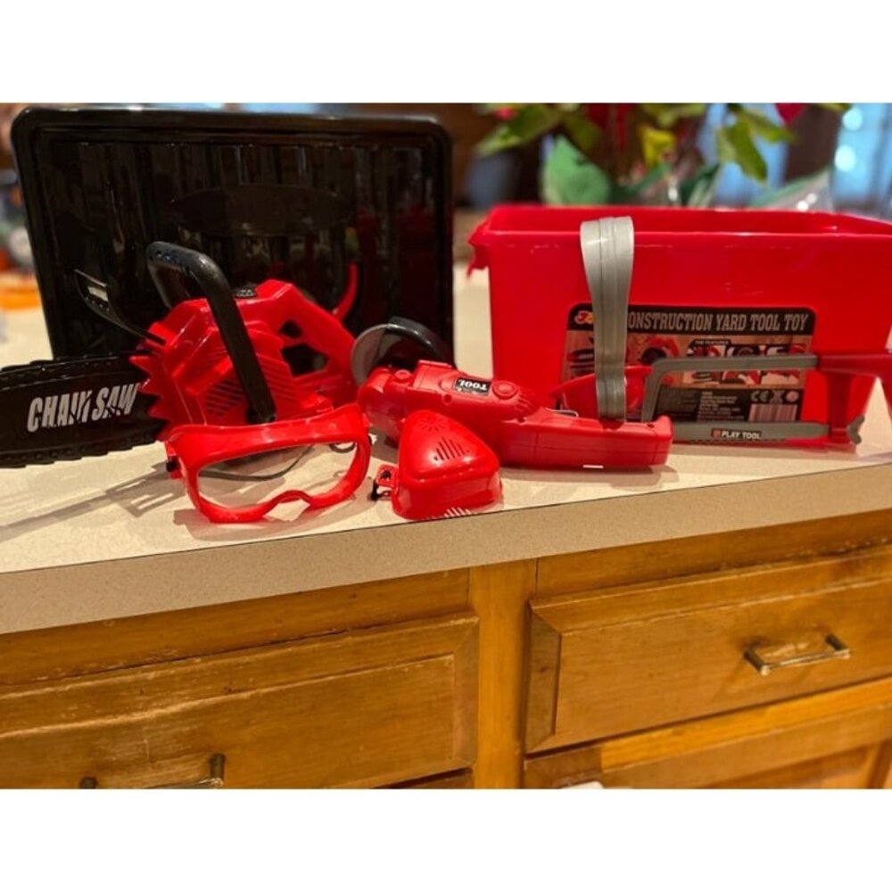 9Pcs Kids Tool Set Pretend Play Toddler Tool Toys with Construction Worker